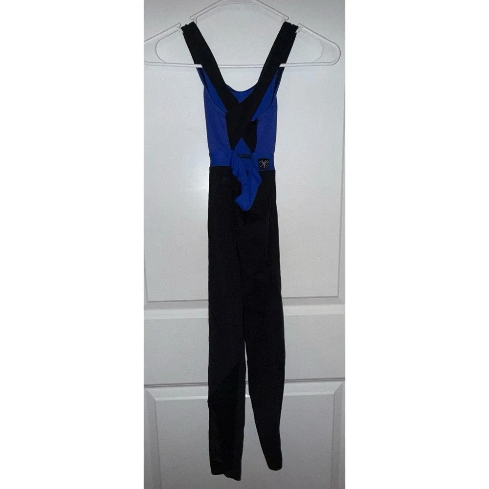 Kandi Kouture Unitard Girls Size CXL (10/12)‎ Blue and Black Dance Wear